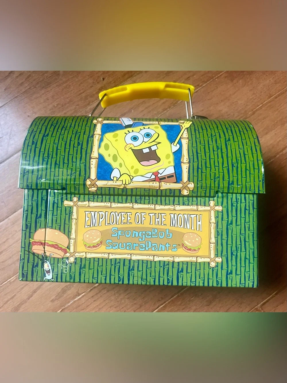 2001 Vintage SpongeBob SquarePants Tin Dome Lunch Box